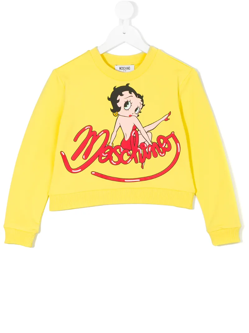 укороченная толстовка Betty Boop Moschino Kids