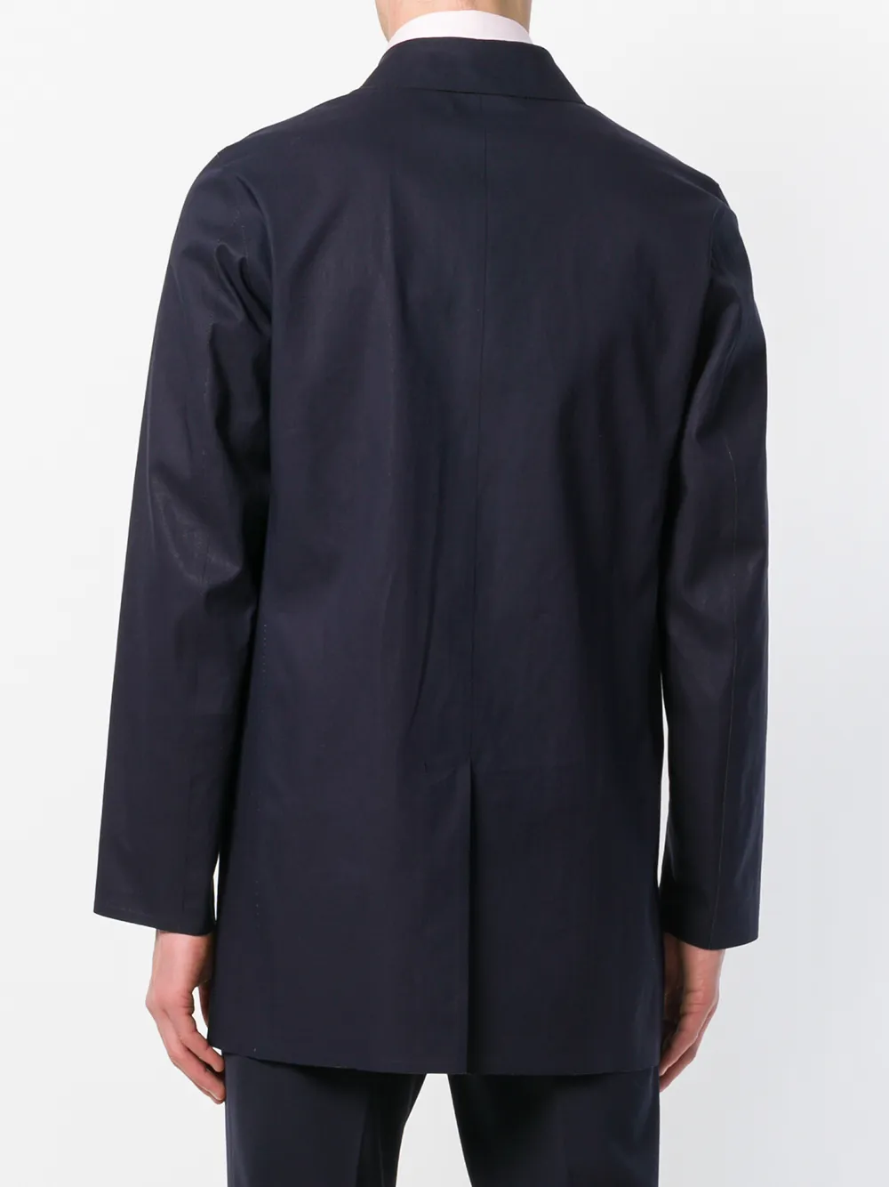 Herno jas met enkele rij knopen Blauw
