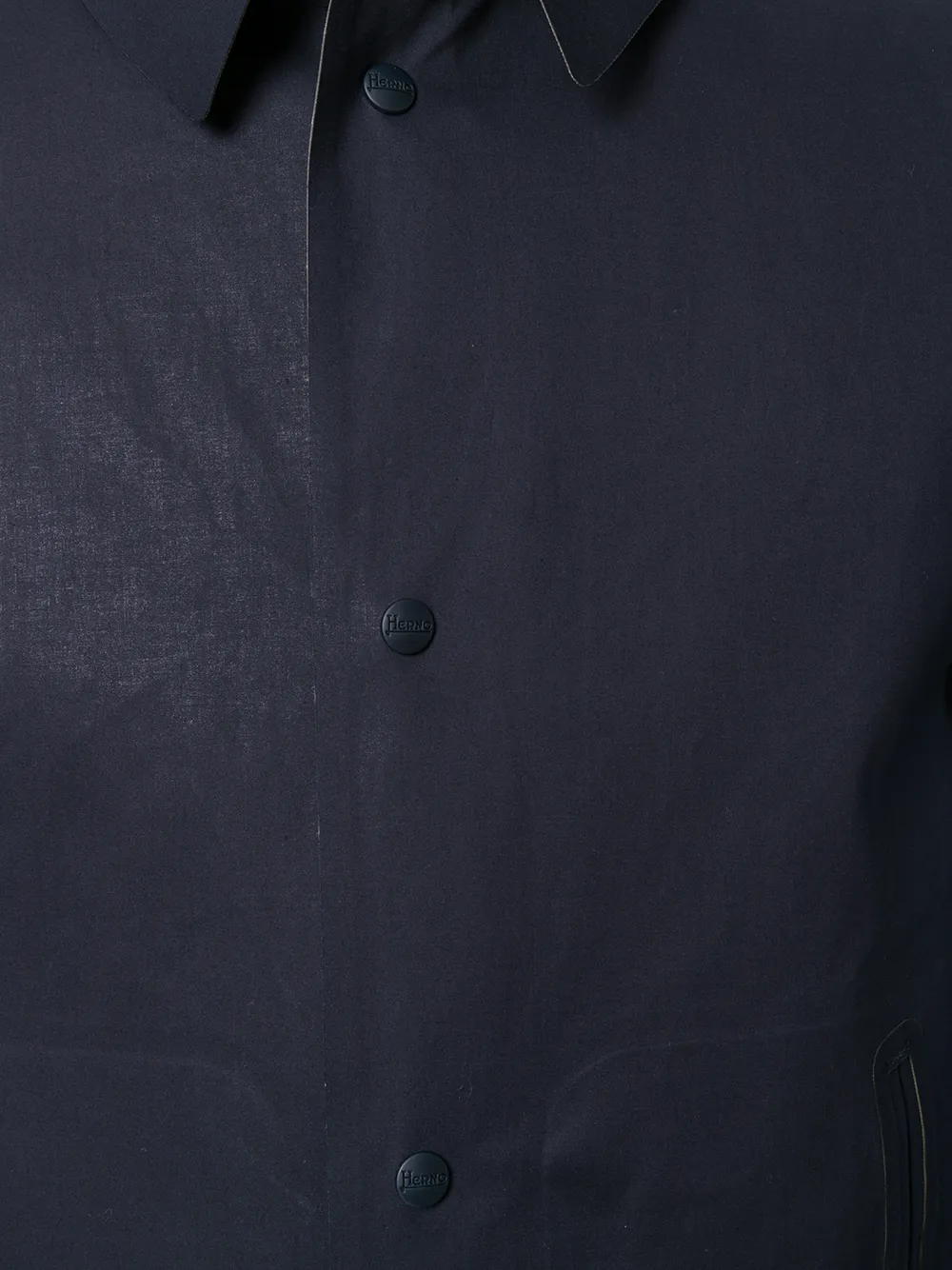 Herno jas met enkele rij knopen Blauw