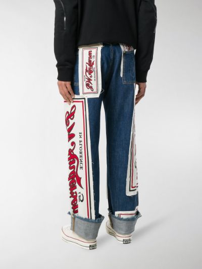 jw anderson patchwork jeans