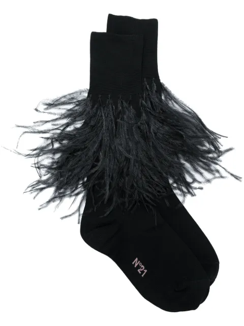N°21 Nº21 Crew Socks - Black