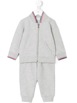 moncler junior grey stripe track jacket moncler junior grey stripe track jacket