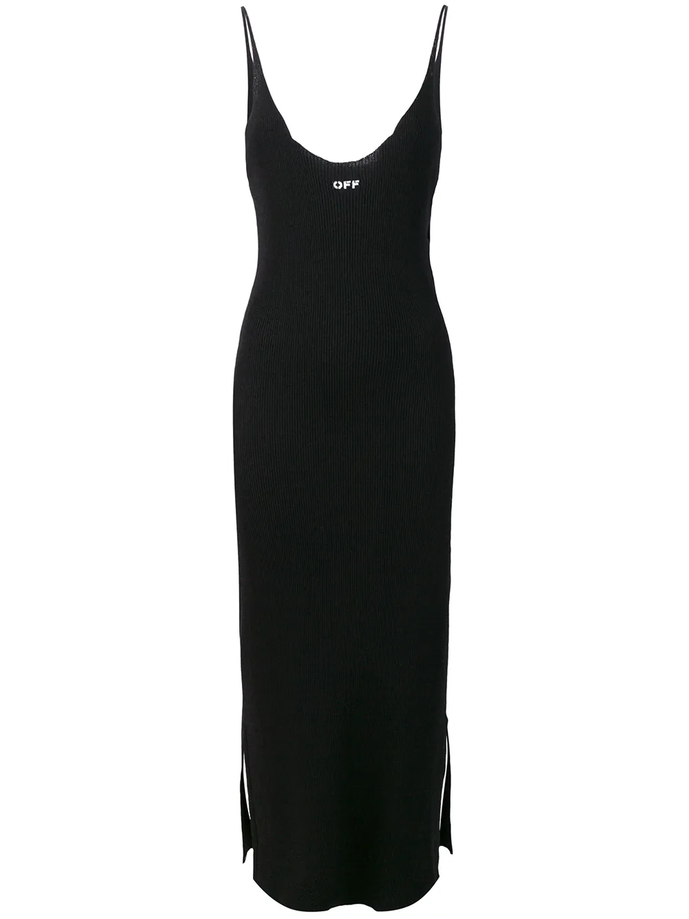 Off-White ribbed dress - Black