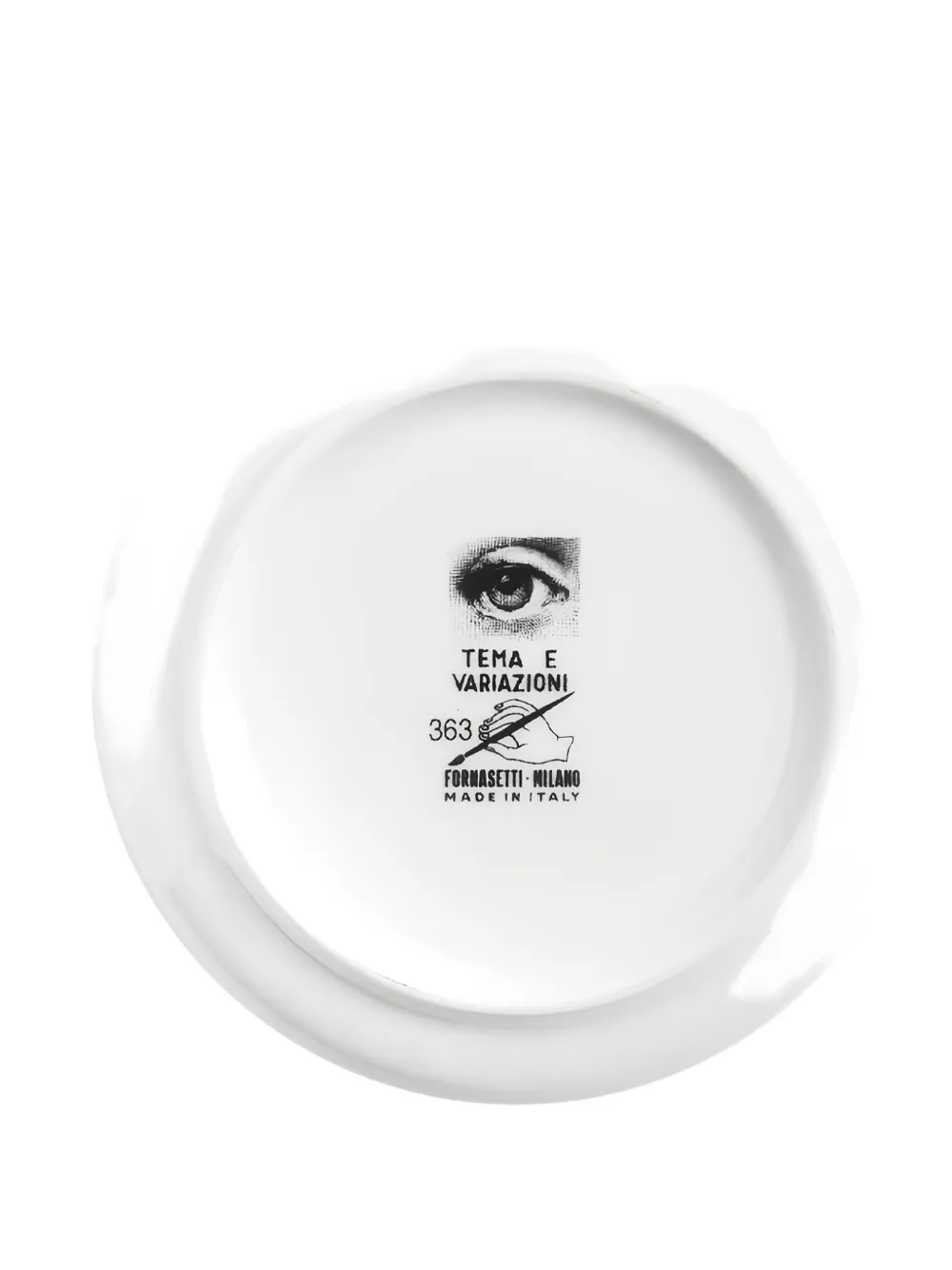 Fornasetti printed face coaster | Decorative Trays & Plates | Image 2
