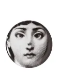 Fornasetti printed face coaster - Black