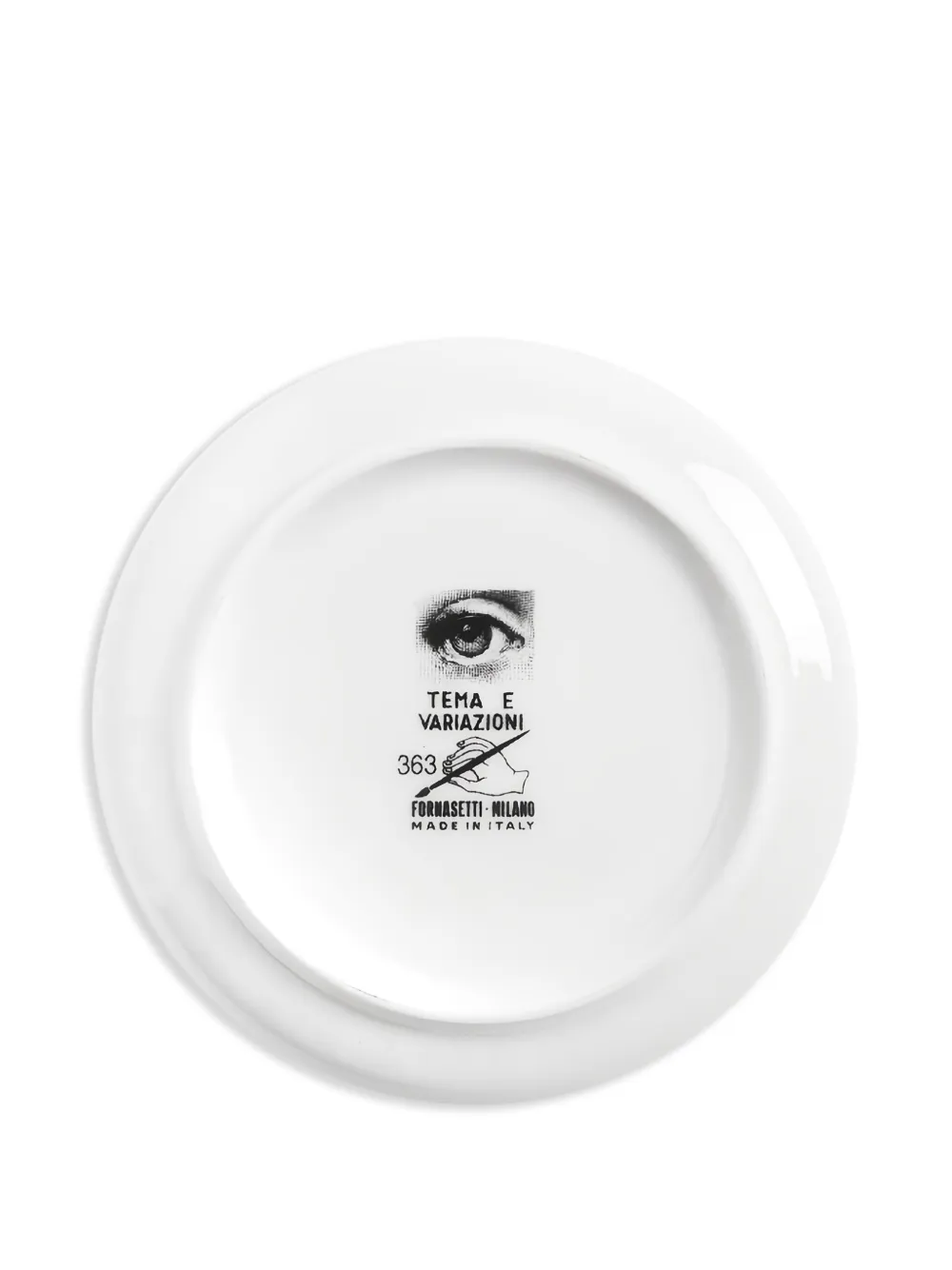 Fornasetti printed face coaster | Decorative Trays & Plates | Image 2