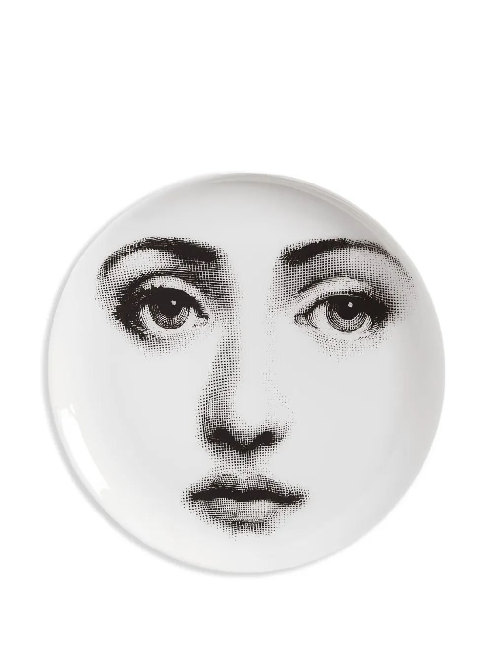 Fornasetti Teller mit Gesicht-Print | Weiß | Image 1