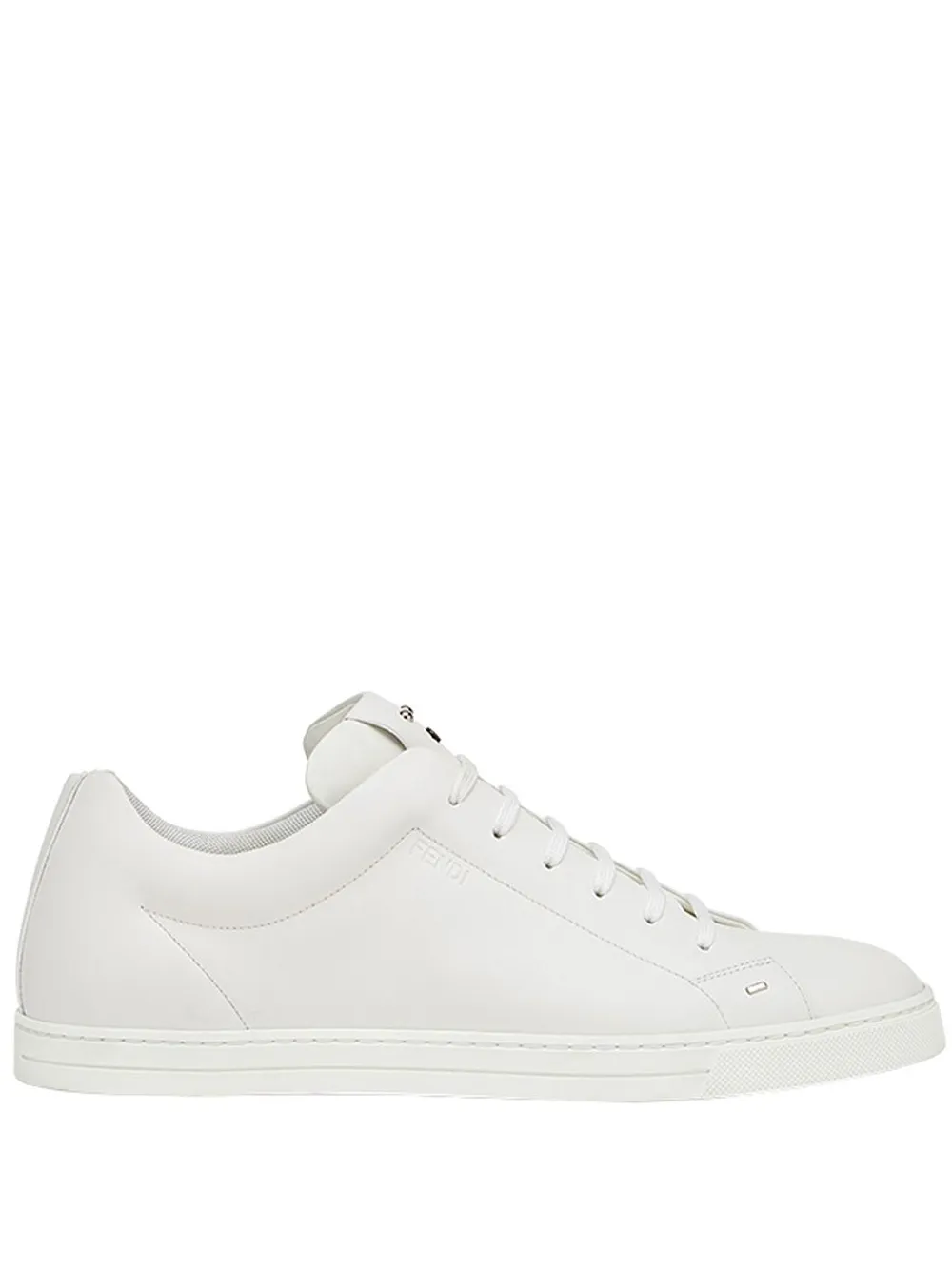 FENDI appliqué lace-up sneakers White