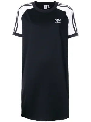 oversized adidas t shirt dress Adidas 3-Stripes Fitted T-Shirt Dress