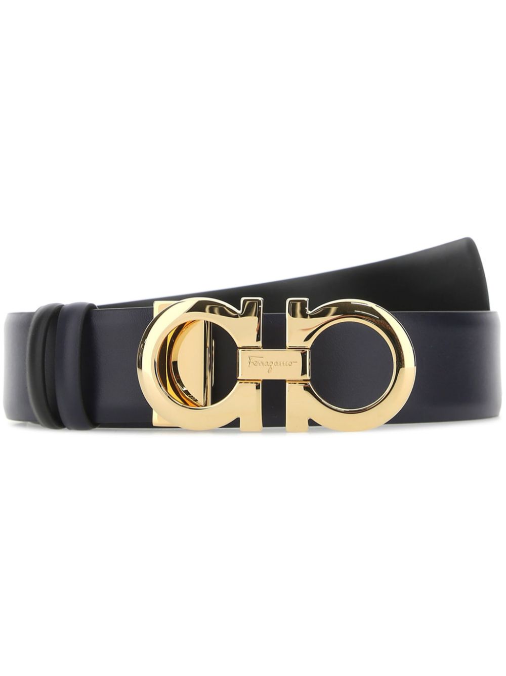 Ferragamo Double Gancini bit belt - Blue