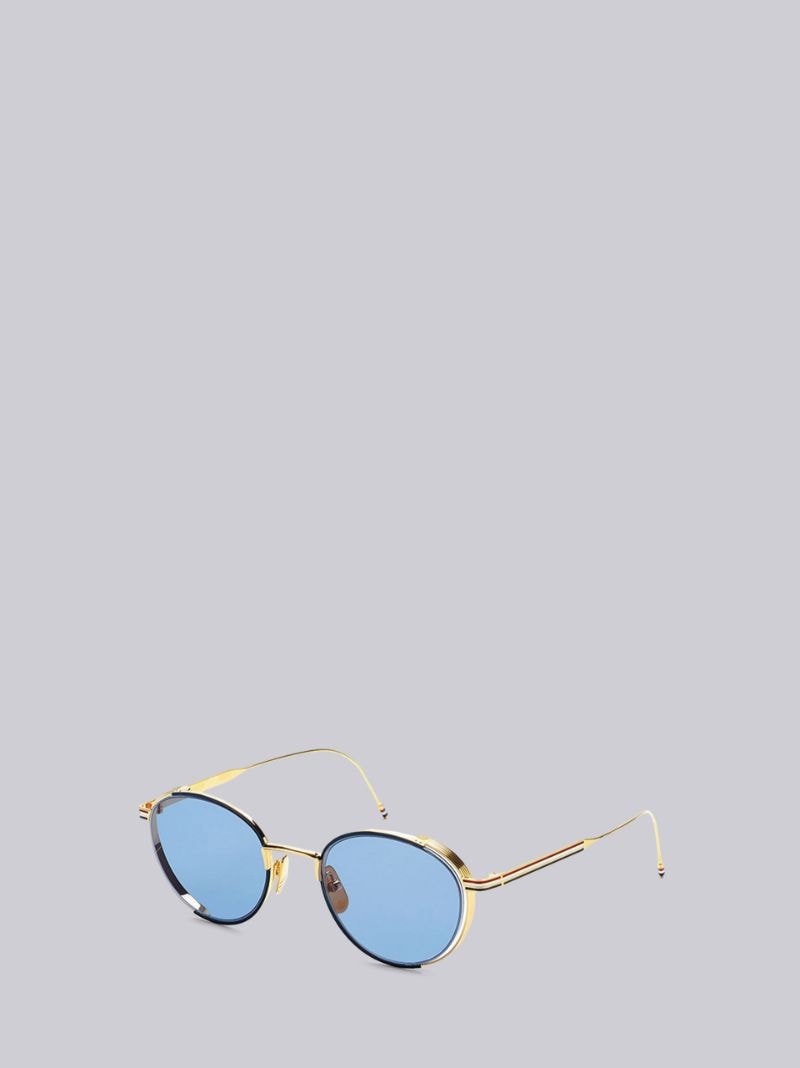 TB106 - Gold Round Sunglasses | Thom Browne Official