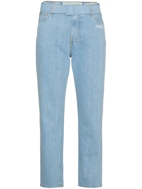 Off-White جينز قصير بخصر متوسط