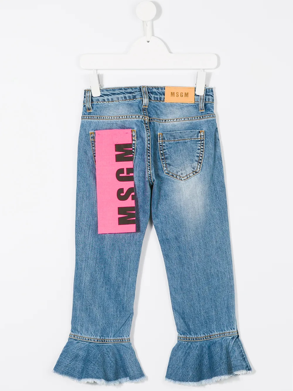 MSGM Kids flared jeans Blauw