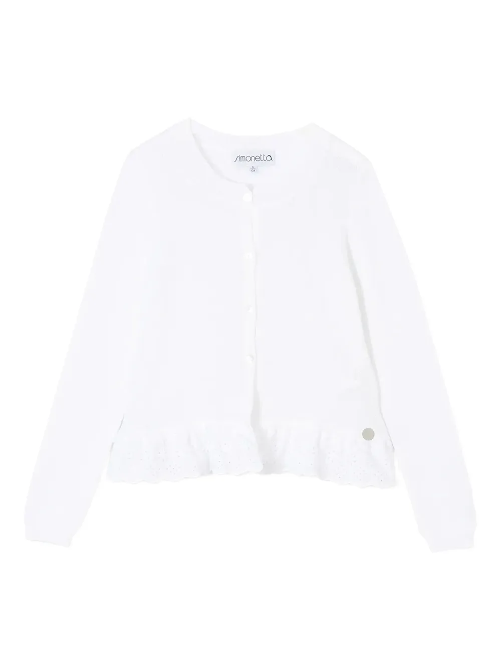 Simonetta ruffled buttoned cardigan | blanco | Image 1