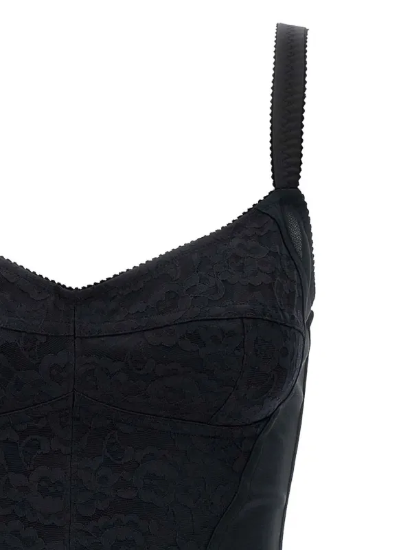 Dolce & Gabbana Corset-style Slip Dress - Black