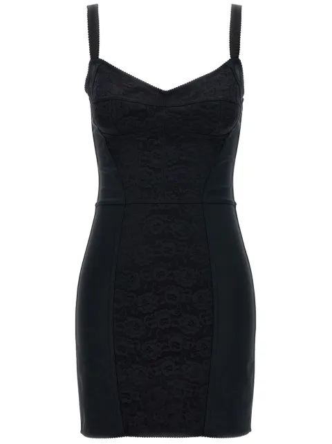 Dolce & Gabbana floral-lace corset slip dress