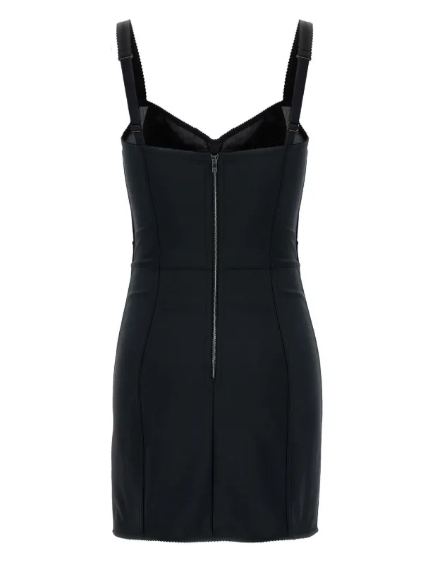 Dolce & Gabbana floral-lace Corset Slip Dress | Black | FARFETCH