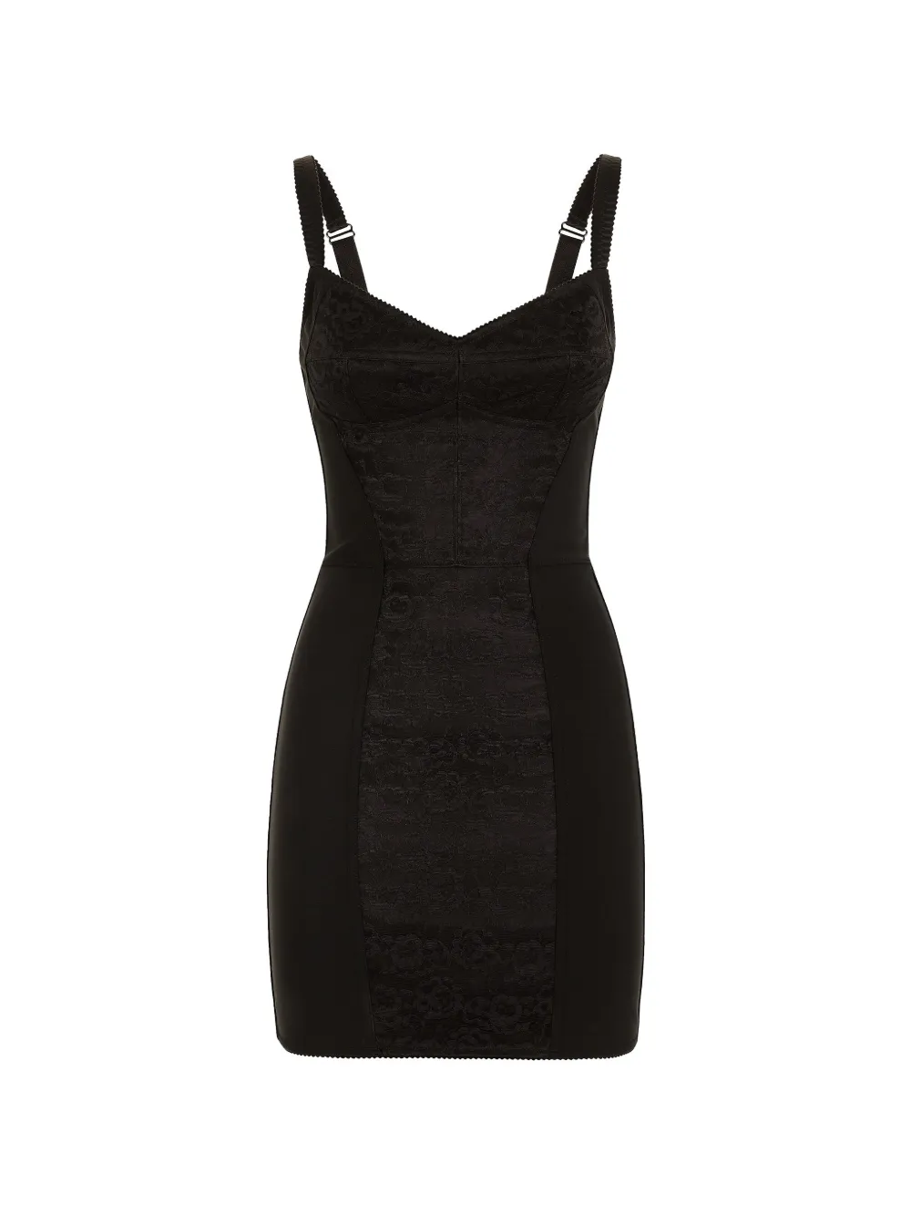 D&G ブラック スリップドレス Dolce & Gabbana floral-lace Corset Slip Dress | Black | FARFETCH