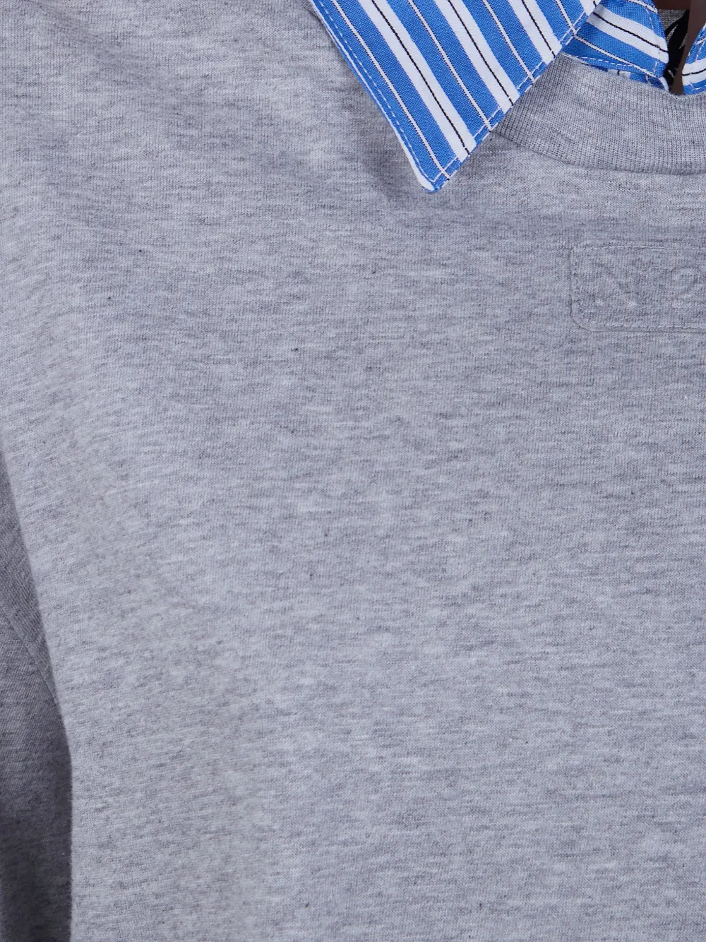  Nº21 T Shirt Mit Federn   Grau 