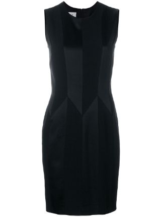 Black tonal sleeveless dress