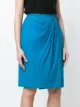 Yves Saint Laurent Pre-Owned draped front leather skirt
