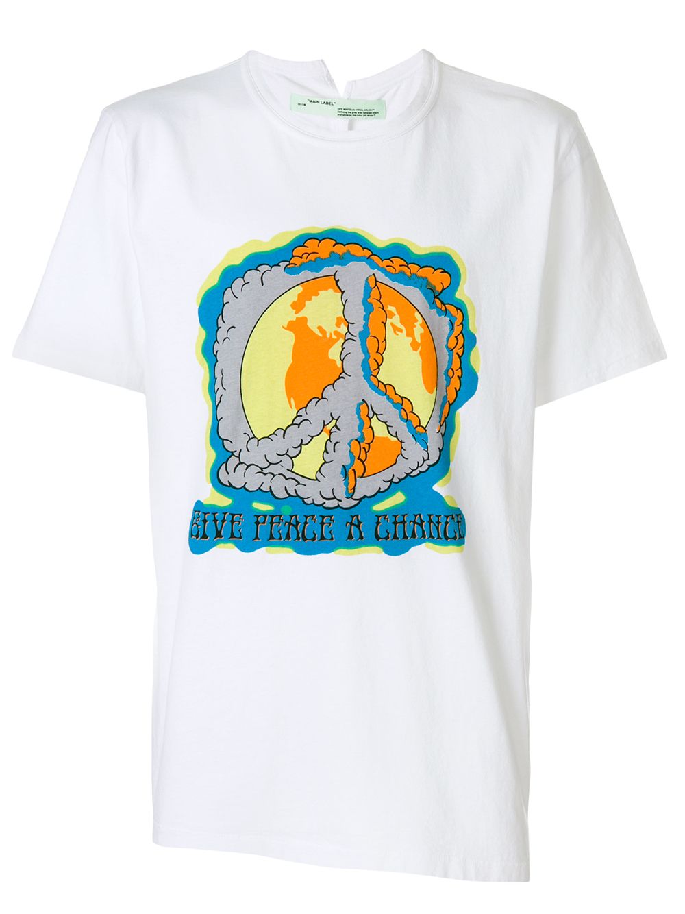 OFF-WHITE peace print T-shirt,OMAA032S18185075018812646382