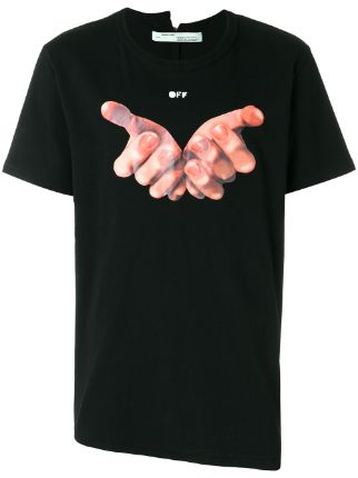 off white hands t shirt