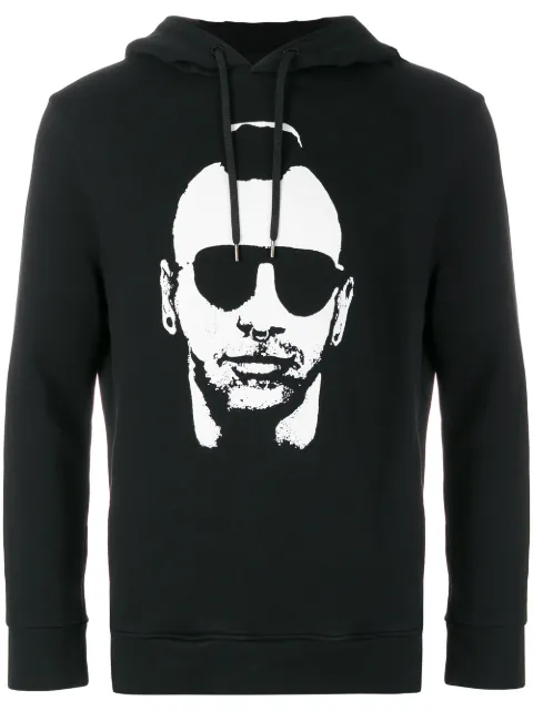 Neil Barrett face print hoodie