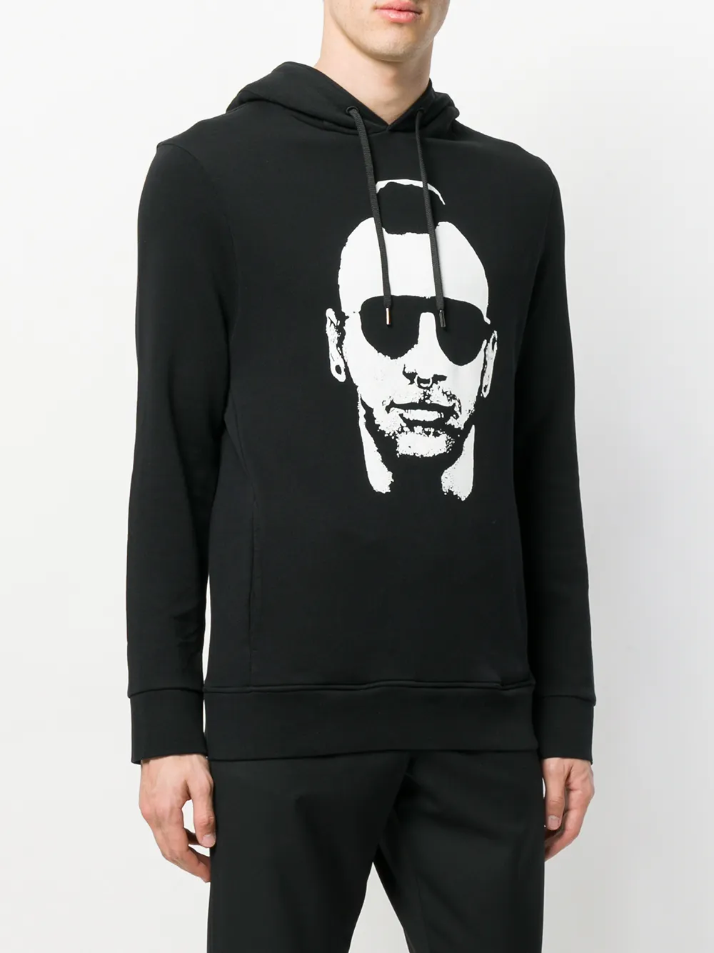  Neil Barrett Kapuzenpullover Mit Print   Schwarz 