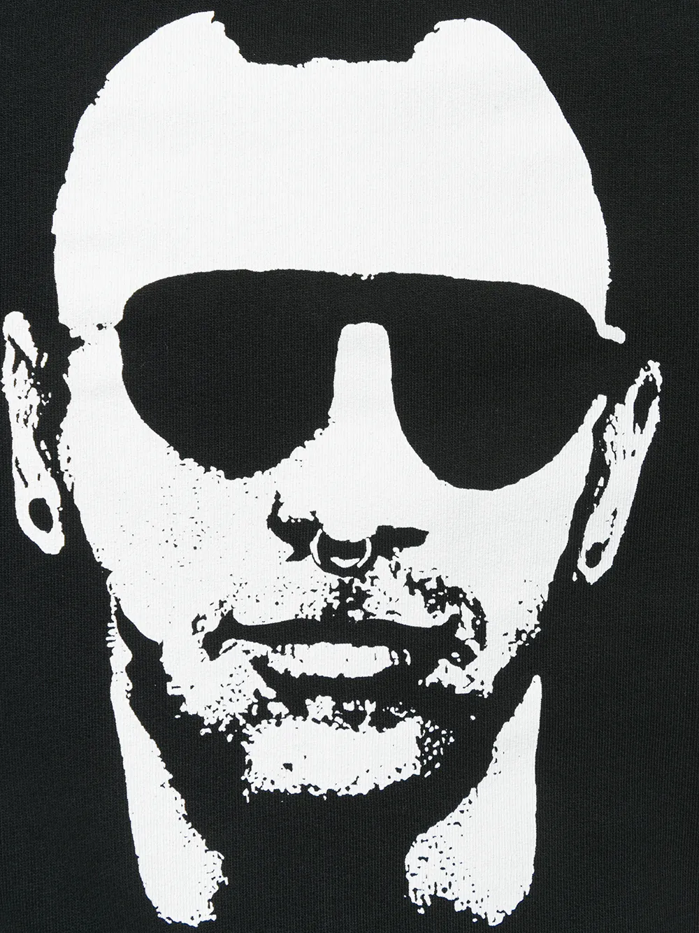 Neil Barrett print met capuchon Zwart