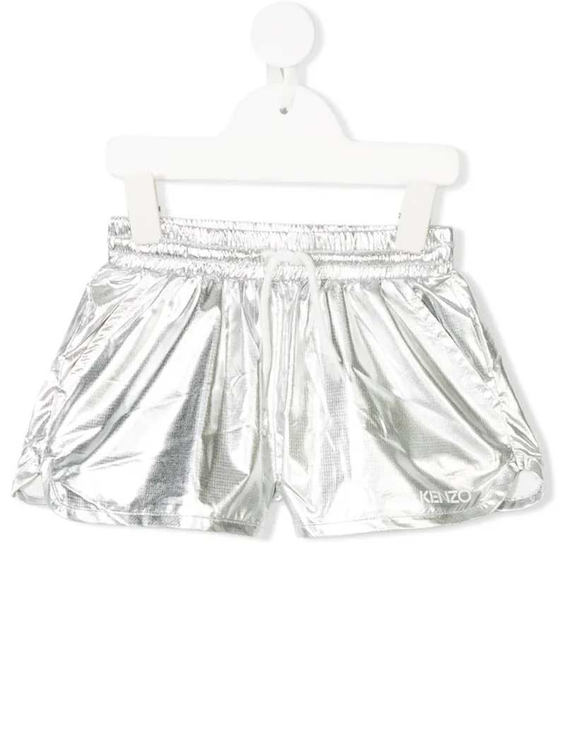 Kenzo Kids шорты с металлическим отблеском