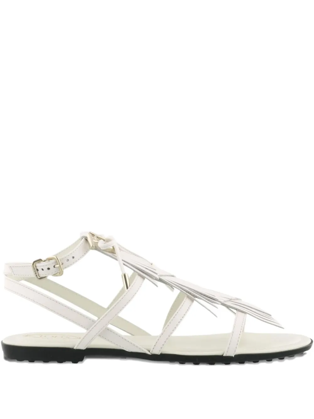Tod's multi-strap sandalen met franjes Wit