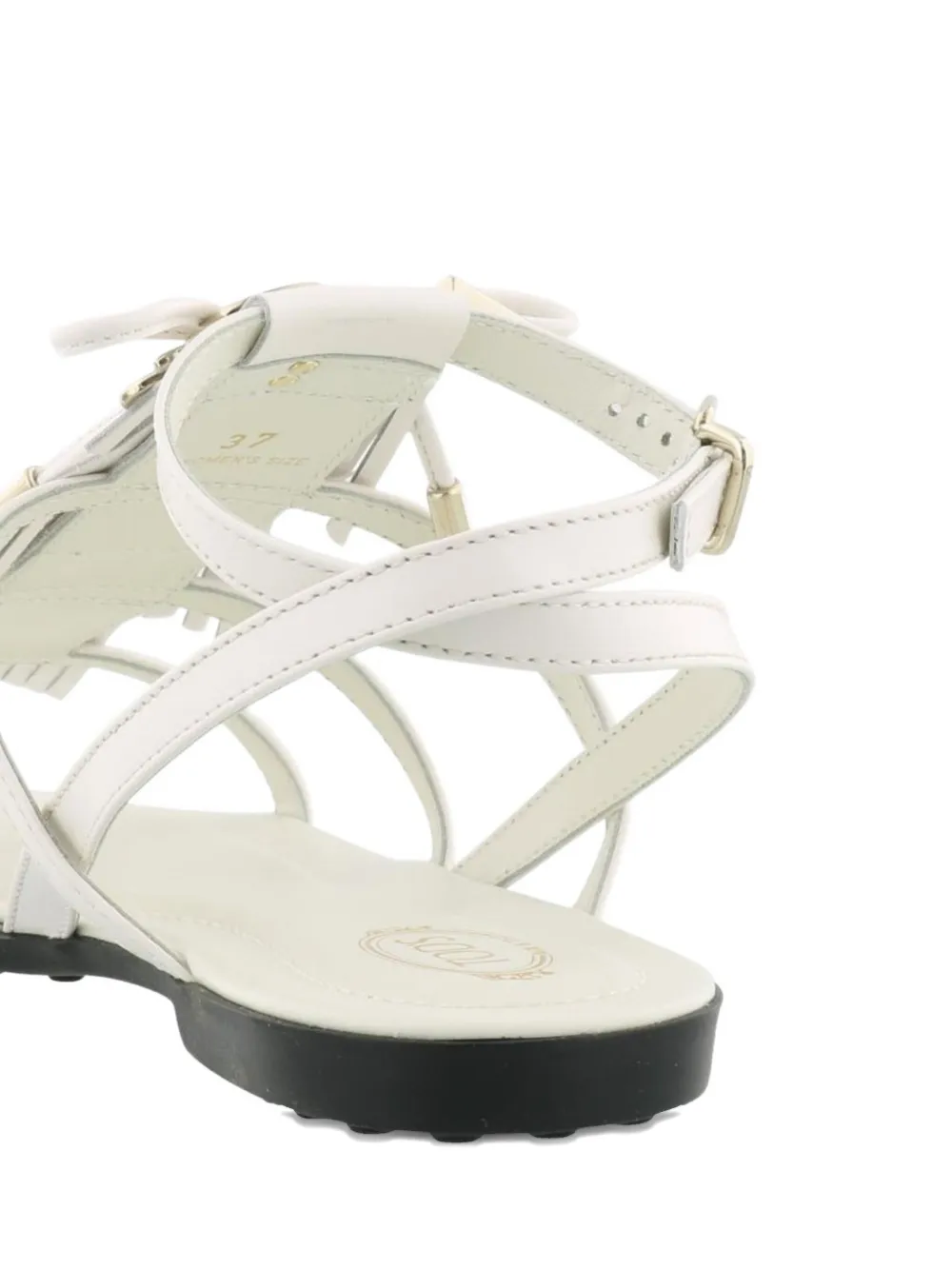 Tod's multi-strap sandalen met franjes Wit
