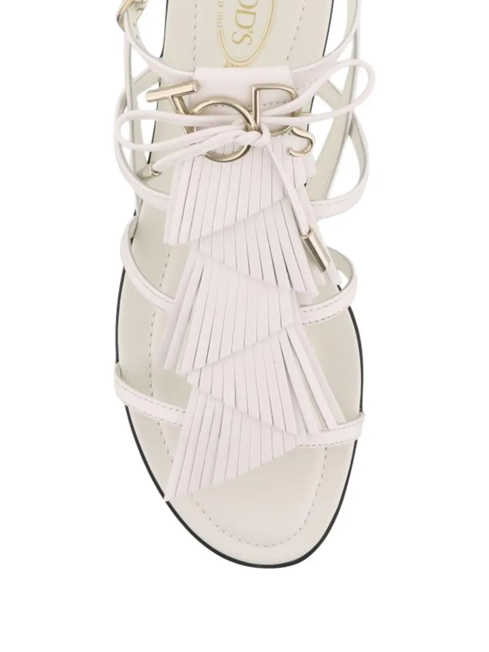Tod's multi-strap sandalen met franjes Wit