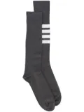 Thom Browne 4-bar striped socks - Grey