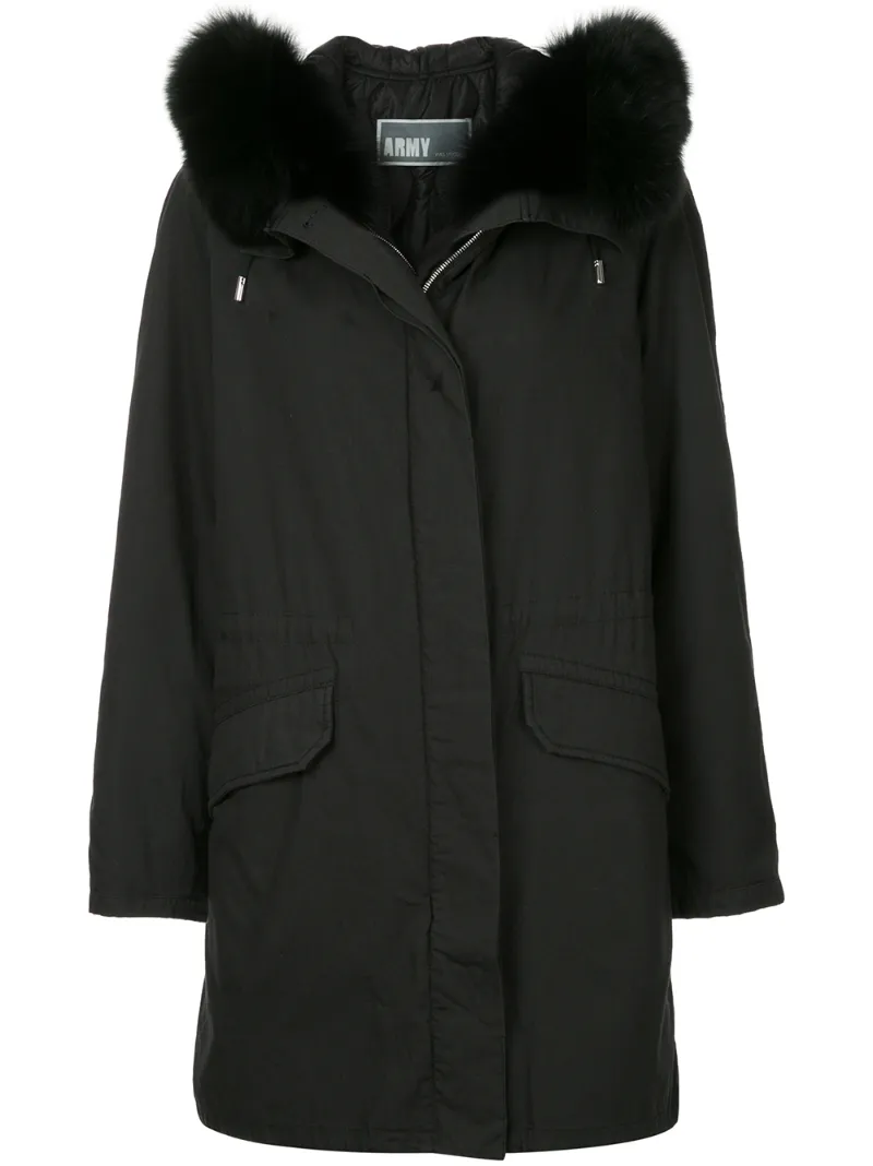 light hooded parka Army Yves Salomon