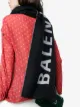 Image 2 of Balenciaga black large logo wool scarf