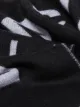 Balenciaga black large logo wool scarf