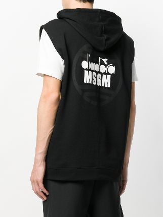 MSGM X Diadora无袖连帽衫展示图