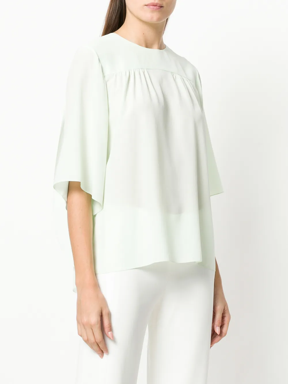 Chloé vochtige trapezium blouse Groen
