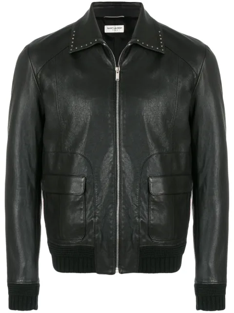 Men S Saint Lau Jackets Luxury Brands Farfetch Studded Biker Jacket