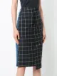 Monse denim-panel pencil skirt