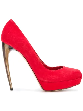 alexander mcqueen horn heel pumps