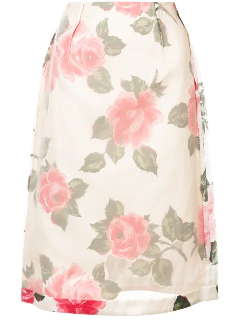 Maison Margiela inverted floral print skirt