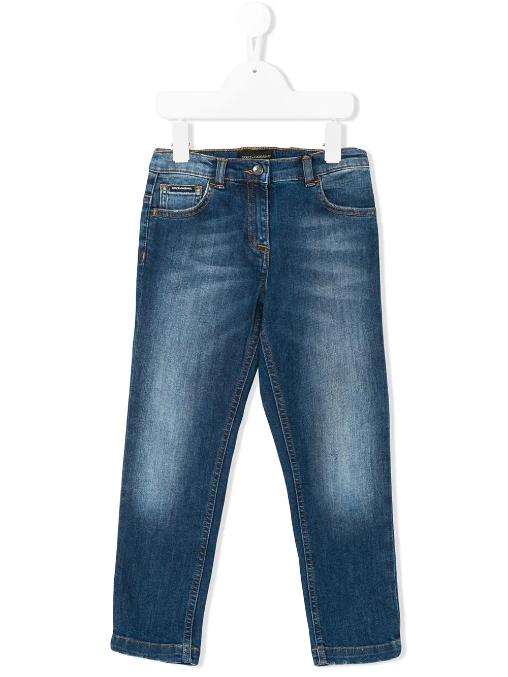 Dolce & Gabbana Kids faded cotton jeans - Blue