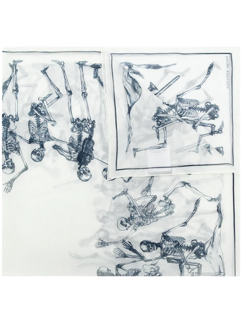 Alexander McQueen Dancing Skeleton スカーフ | ホワイト | Image 1