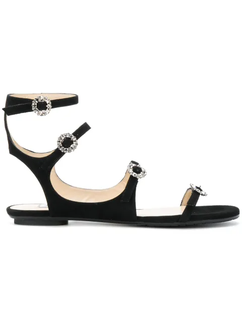 jimmy choo naia flat sandals