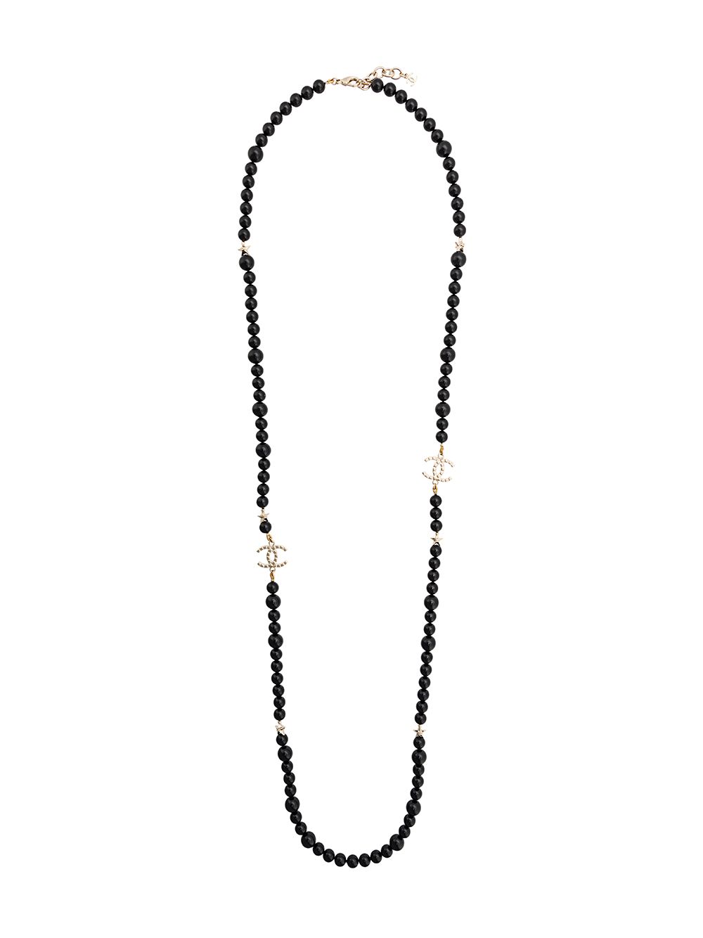 CHANEL Pre-Owned CC Logo Beaded Necklace - Farfetch