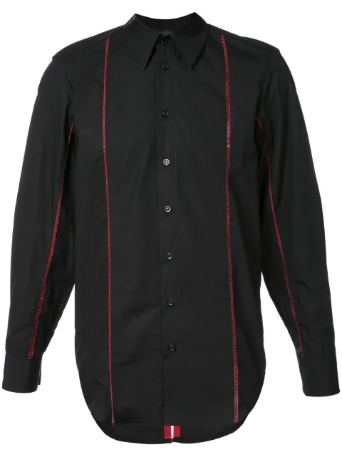 Yang Li eyelet-trimmed poplin shirt 
