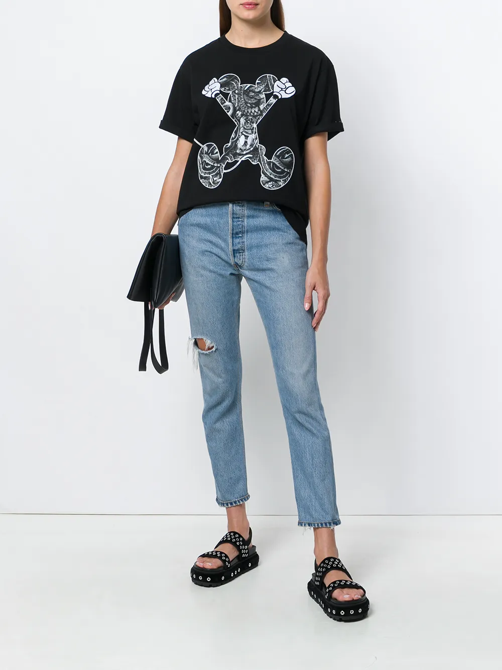 COUNTY OF MILAN T-shirt van Mickey Mouse Tigers Zwart